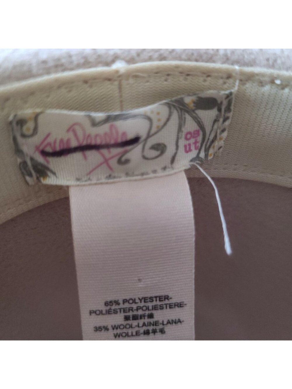 Free People Clean Slate Hat Cream One Size Western Wide Brim Wool Blend NWOT - Picture 2 of 8